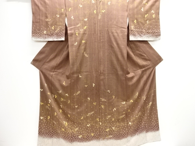 絞り萩模様刺繍訪問着